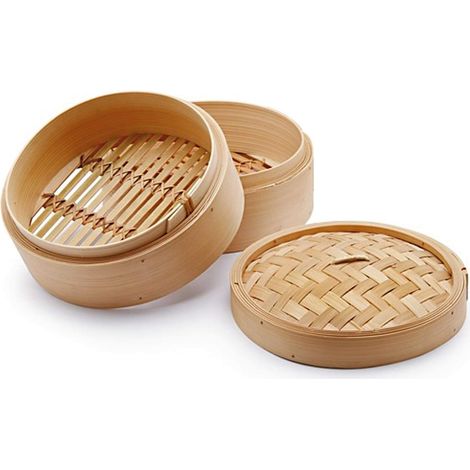 Cesta de Vapor de Bambú para Cocinar Asiático 20 cm (1/5)