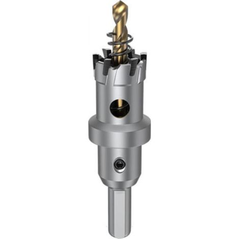 Scie cloche en métal de 22 mm, coupe-trou TCT avec forets pilotes, foret en carbure cémenté robuste pour fer, acier inoxydable, plastique, cuivre (1/5)