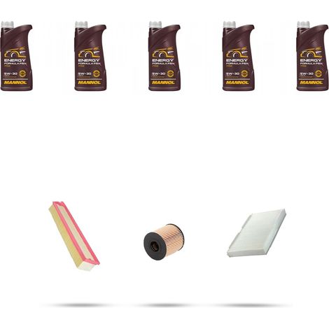 Kit tagliando 3 FILTRI e 5L OLIO compatibile con Peugeot 408 1.6 88kw dal 2012 (1/4)