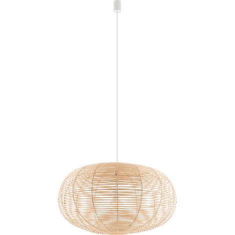 Hängeleuchte Rattan D: 79 cm rund H: max. 160 cm Modern Pendelleuchte E27 Hängelampe Boho