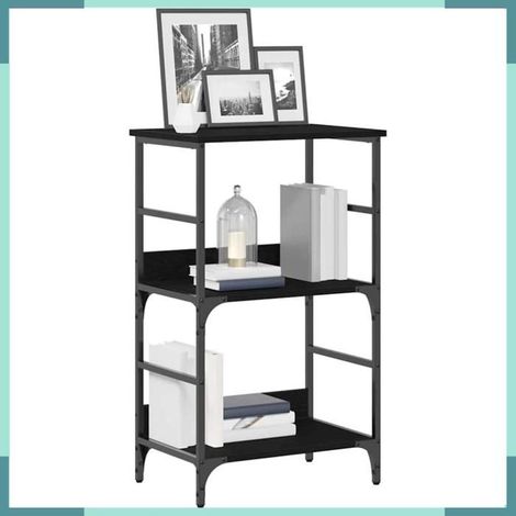 Étagère - 863545 - Chêne noir - Bois d'ingénierie - 2 étagères (50x33x82 cm) (1/5)