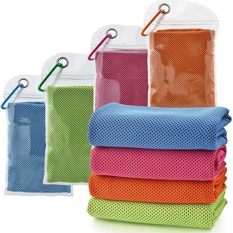 Lot de 4 serviettes rafraîchissantes en microfibre, 101,6 x 30,5 cm (1/4)