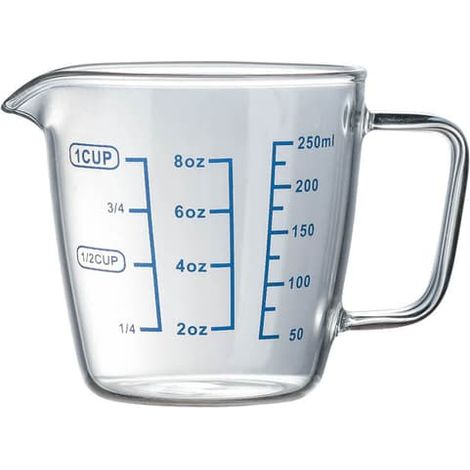 Verre doseur de 250 ml résistant à la chaleur, balance à lait, pichet doseur pour micro-ondes (1/4)
