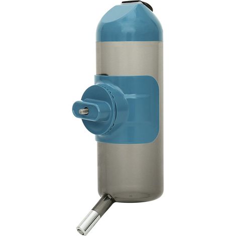 Wasserflasche für Haustiere – Hängender Wasserspender für Hunde – Trinknapf für Zwinger oder Käfig – Geeignet für Welpen, Katzen und Kaninchen – Blau (1/5)