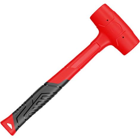 Maillet en caoutchouc double face, compatible avec le travail du bois, manche isolé, poignée antidérapante, poids de 900 g (1/5)