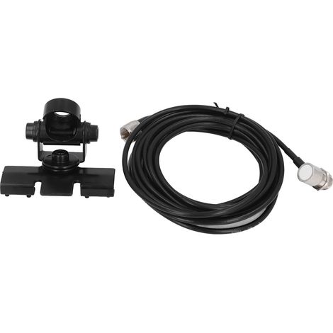 Support de fixation pour antenne mobile avec câble coaxial d'extension PL 259 de 5 m (16,4 pi) pour radio mobile TH 9800/TH 7800, montage sur hayon ou coffre. (1/5)