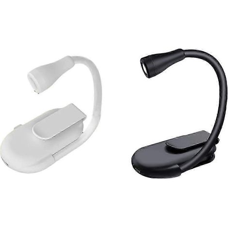 Mini lámpara de lectura, luz nocturna portátil con clip, luz LED regulable para dormitorio, protección ocular y camping. (1/5)