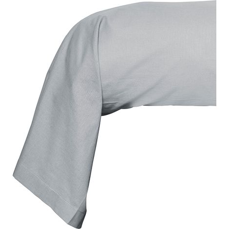 Taie de traversin coton bio 45x185 cm ORGANIC coloris Gris Acier (1/5)