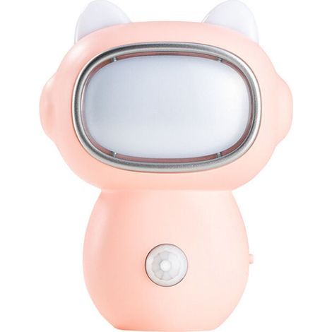 Veilleuse Créative De Robot De Dessin Animé, Veilleuse à Induction Du Corps Humain, Lampe à Induction Rechargeable De Chevet De Chambre à Coucher Couloir(1 pcs,Color:Rose) (1/5)