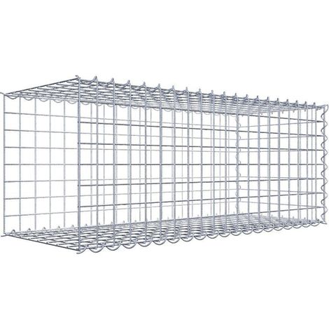 Gabiondeco - Gabion - Element de prolongation en longueur 100 cm x 40 cm x 40 cm (L x H x P). maille 5 x 5 cm. Spirale. Avert.: il manque une grille - Made in Germany (1/5)