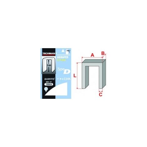 TECHMAN 5000 agrafes type D 8 mm (1/2)