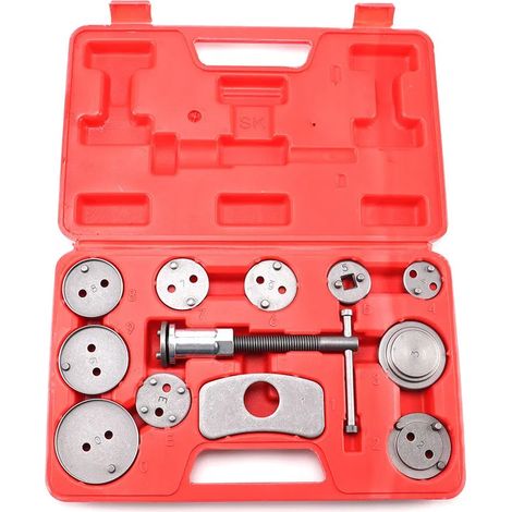 Kit repousse piston étrier de frein 12 pièces, outil frein à disque pour changement de plaquettes et réparation automobile (1/4)
