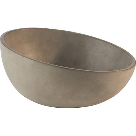 Bol Element - Bol en béton avec Dessous adapté aux Meubles - Empilable et avec Les Dimensions Ø : 26 x H : 7.5 cm / 13 cm pour 1.7 litres, Rond et biseauté (1/5)