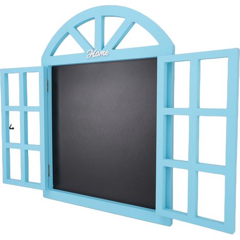 Hängende Kreidetafel aus Holz, abwischbar, fensterrahmenförmig, hängende Nachrichtentafel für Cafés und Restaurants 7702A-01 (1/5)