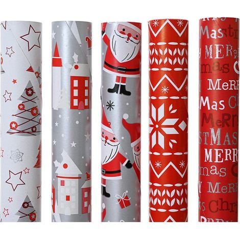 Rollo de papel de envolver navideño, diseño según disponibilidad (1/2)