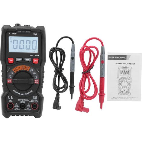 GARRYFIZH Multimètre numérique auto-range portable HT113B, mesure courant tension AC DC résistance capacité (1/5)