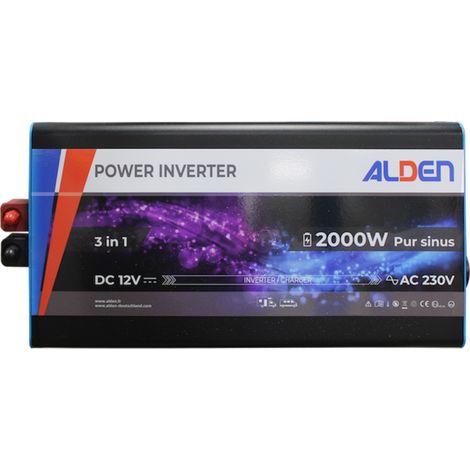 ALDEN Convertisseur 3en1 2000W AC-DC Pure Sinus + Ecran de contrôle déporté (1/2)