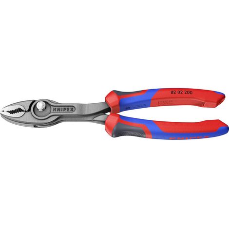 KNIPEX 82 02 200 TwinGrip® Pinza con capacità di presa frontale e laterale con manici comfort bonderizzata grigia 200 mm