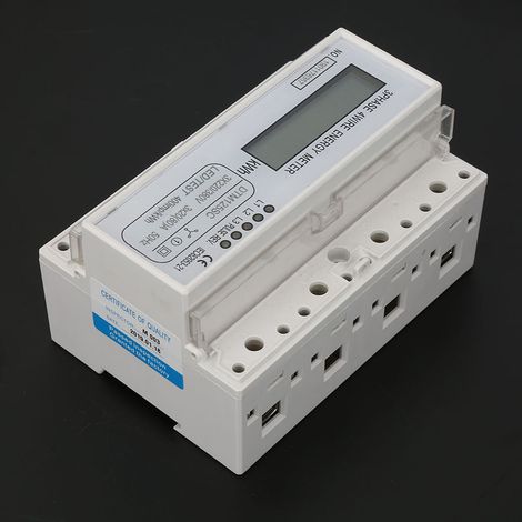 Digitaler Energieverbrauchszähler (220/380 V, 20–80 A), 3-phasig, kWh-Zähler mit LCD-Anzeige (1/5)