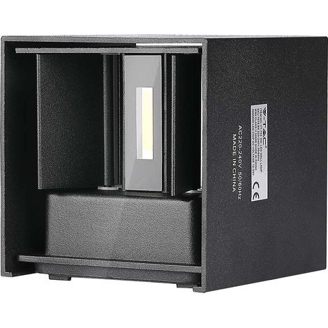6W Wandlamp Quadrat IP65 660LM 120 VT-759 - SKU 7087 Neutralweiß 4000k Schwarz