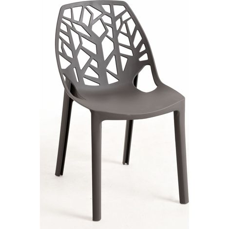 Sillas Jardín - Silla Hissar Polipropileno - Gris oscuro