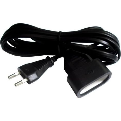 Rallonge 10m - HO3VVH2F 2x0,75mm2 6A - noir - Zenitech (1/3)