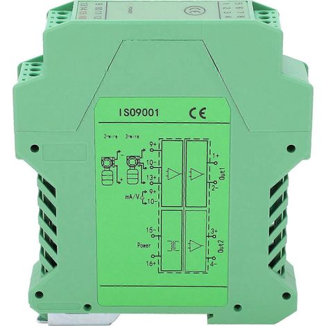 Isolateur de signal CC 1 entrée 2 sorties transmetteur de courant et de tension conditionneur à montage sur rail GLG (1/4)