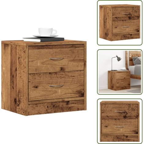 vidaXL Nachttisch Altholz-Optik 40x30x40 cm Holzwerkstoff (1/5)