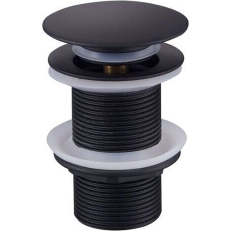 Promotion Bonde de Vidage Pop Up, Bonde Pop Up Sans Trop Plein, Universel Bonde de douche et lavabo Pop Up, Bonde Lavabo, Bonde de Vidange Lavabo, Bonde Découlement Noir pour Lavabo et Lavabo (1/5)