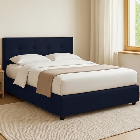Letto Matrimoniale Oxford, Sfoderabile, Contenitore Made in Italy, Viola Scuro (1/5)