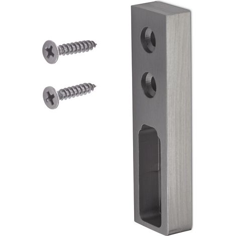 Support d'extrémité pour penderie rectangulaire - en aluminium finition titane - 75 x 20 x 10 mm - SYNBIOZ (1/5)