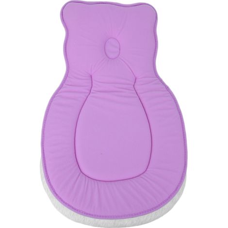 Nid de bébé portable, matelas à mémoire de forme, oreiller correcteur de tête plate pour nouveau-né, violet (1/5)