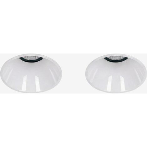 Pack de 2 downlights LED empotrables sin marcos trimless redondos Ø3,6 cm en aluminio Luisiana SKLUM (1/5)