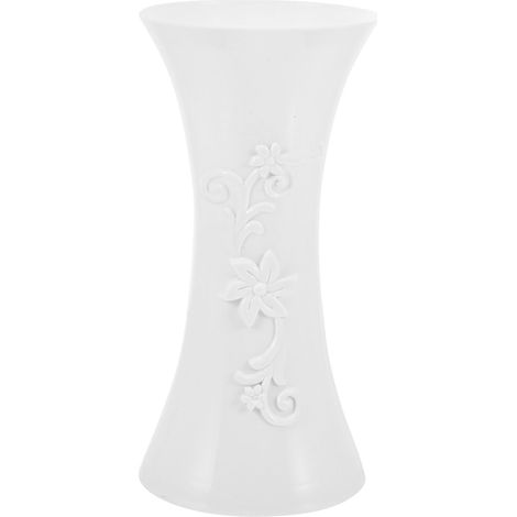Vase à Fleurs Séchées en Plastique Blanc, Décoratif et Pratique, Léger et Élégant pour Décoration Intérieure et Expositions de Festivals (1/5)