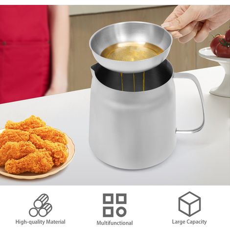 2L/0.53 gallons Marmite de friture en acier inoxydable Marmite de friture sur pied (1/5)