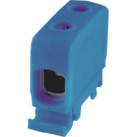 Connettore per binario AL-CU 1,5-50mm2 TS 35, filettato per cavi blu ZGG