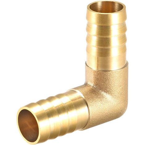 90 Degree Barbed Brass Hose Connector 14 mm (1/3)