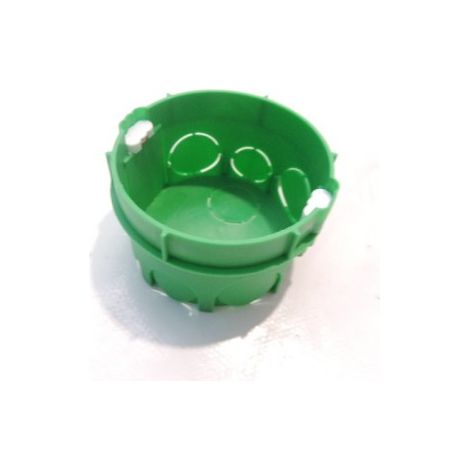 Boite d'encastrement à sceller Ø 68mm prof 40mm 1 poste verte pour maçonnerie mur plein SIB ADR P46840 (1/2)