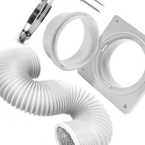 Ensemble complet d'accessoires d'évacuation pour sèche-linge comprenant toute la quincaillerie nécessaire pour une installation et une efficacité optimales. (1/5)