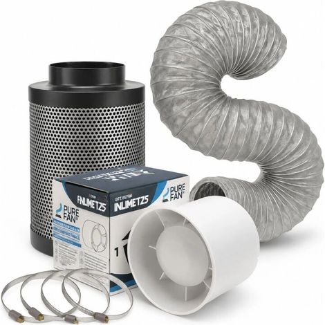 Grow kit d'extraction d'air Eco 107 m³/h 100 mm raccordement – ventilateur Grow (1/5)