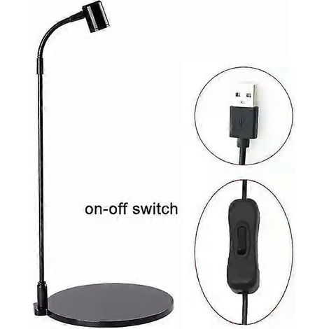 Lampe de croissance USB pour plantes d'intérieur, lampe LED avec support, col de cygne flexible, hauteur réglable, interrupteur marche/arrêt. (1/5)
