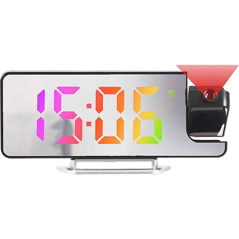 Réveil électronique Avec Projection Led Et Capteur De Température Affichage Mural Ou Plafond Pour Chambre à Coucher - 1 Pièce (1/5)
