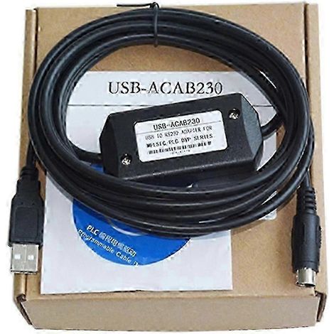Câble de programmation compatible avec les automates programmables Delta séries DVP, ES, EX, EH, EC, SE, SV et SS. Données (1/5)