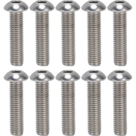 Ensemble de 30 vis à tête hexagonale creuse à filetage grossier M10x1,5 en acier inoxydable A2 (M10x40) (1/5)