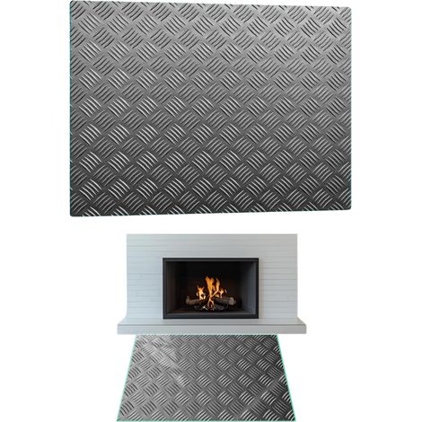 CHIMENEA DE CRISTAL TEMPLADO DIMENSIONES DE LA BASE 60x52cm GRÁFICOS METAL (1/5)