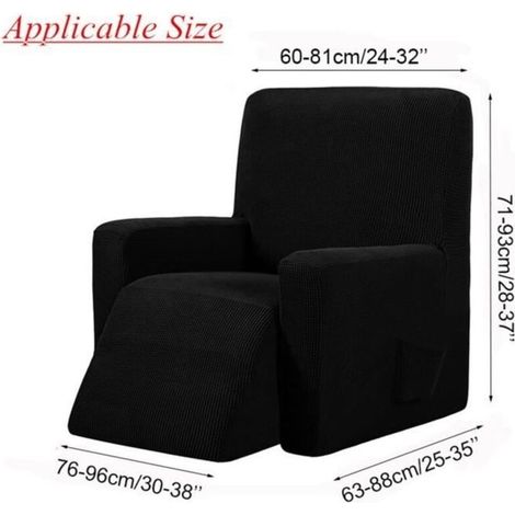 Housse Fauteuil Relax Complète Elastique Couverture pour Accoudoirs Fauteuil 1 Place Relax Extensible Housse Fauteuil Rela Rouge Vin