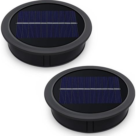 Akynite 10,5 cm Solar-Ersatzleuchte für Gartenleuchten, 3,7 V 1200 mAh, warmweißes Licht, IP44 wasserdicht, großes Solarpanel für Gartenleuchten (1/5)