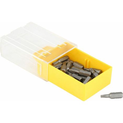 STANLEY punta torx stanley t20 1-68-842 , Punta 1/4 Torx T20 25 mm. Punta hexagonal.