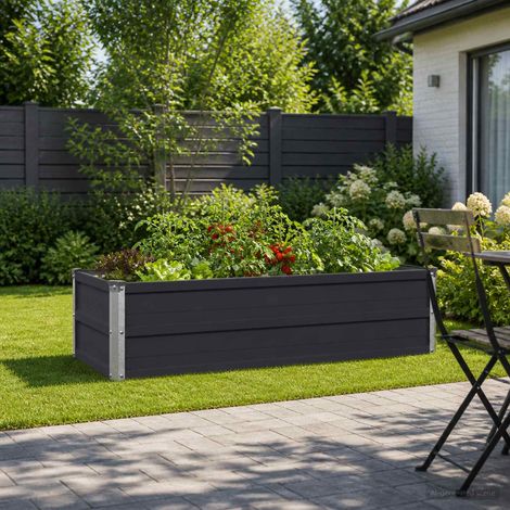 vidaXL Cama de Jardín Elevada Gris antracita 100 x 40 x 24 cm (1/5)