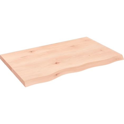 Étagère murale 80x50x(2-4)cm bois de chêne massif non traité (1/5)